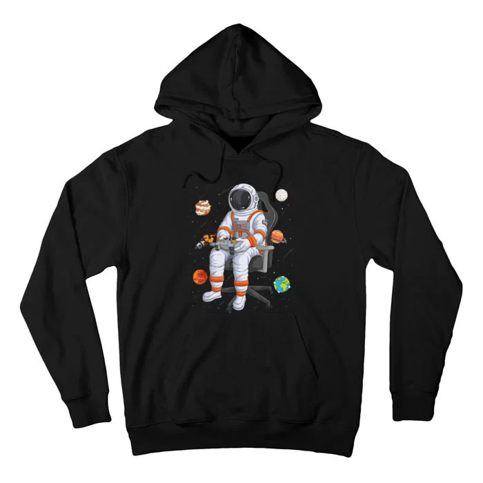 Astronaut Gamer Outer Space Gaming System Planets Tall Hoodie