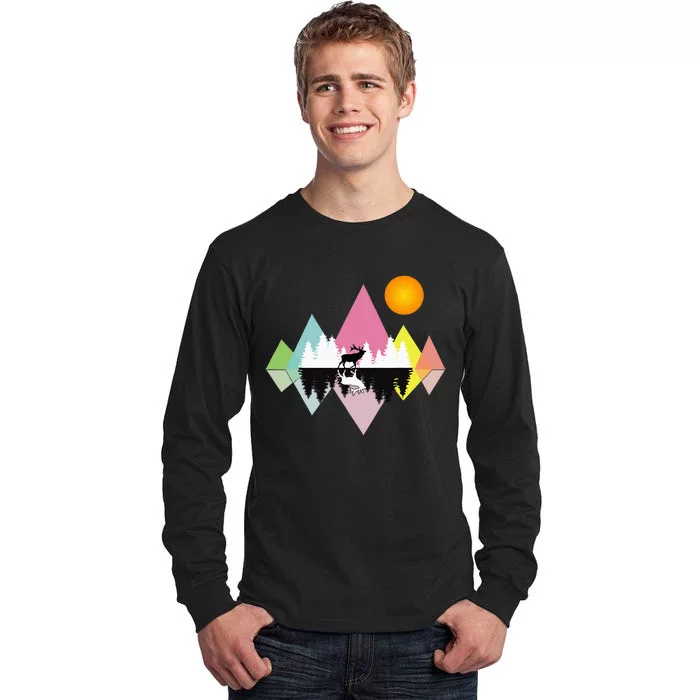 Awesome Geometric Outdoor Mountain Tall Long Sleeve T-Shirt