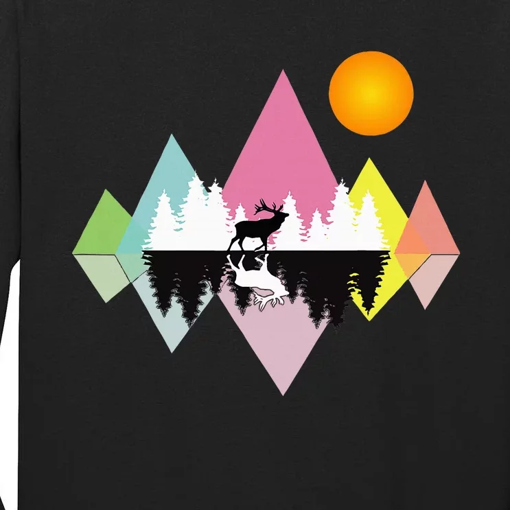 Awesome Geometric Outdoor Mountain Tall Long Sleeve T-Shirt