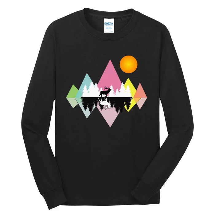 Awesome Geometric Outdoor Mountain Tall Long Sleeve T-Shirt