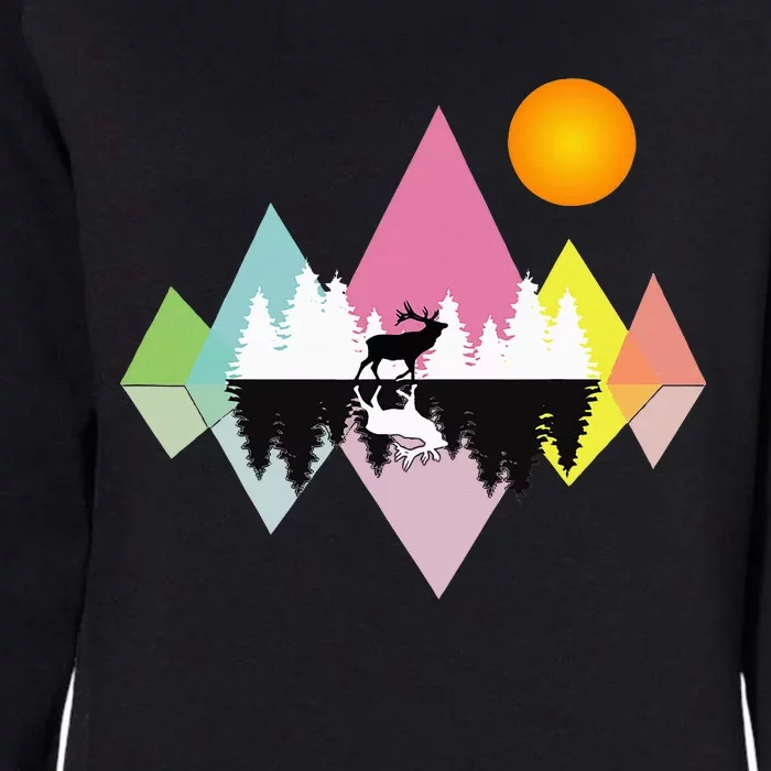 Awesome Geometric Outdoor Mountain Womens California Wash Sweatshirt