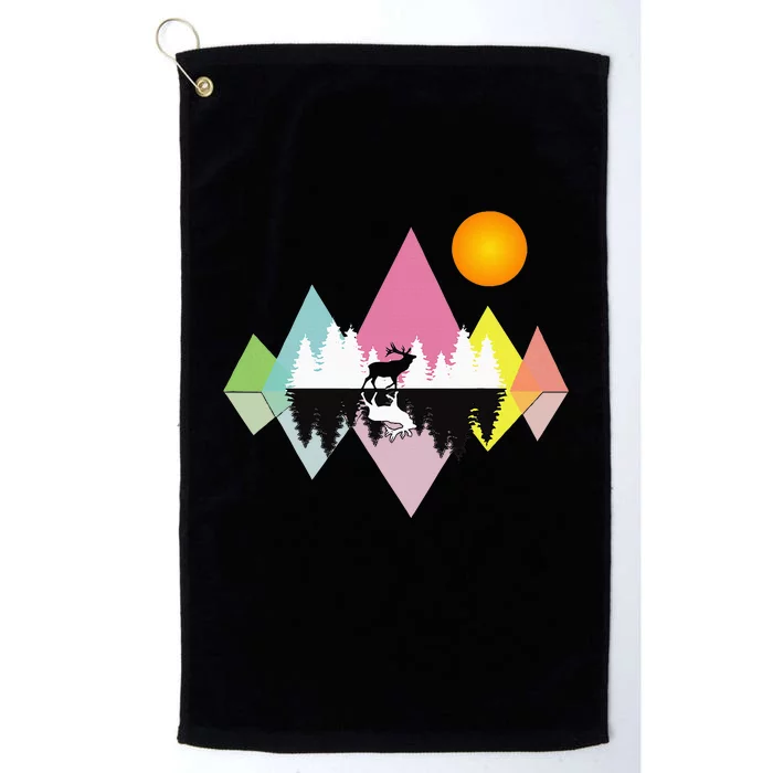 Awesome Geometric Outdoor Mountain Platinum Collection Golf Towel