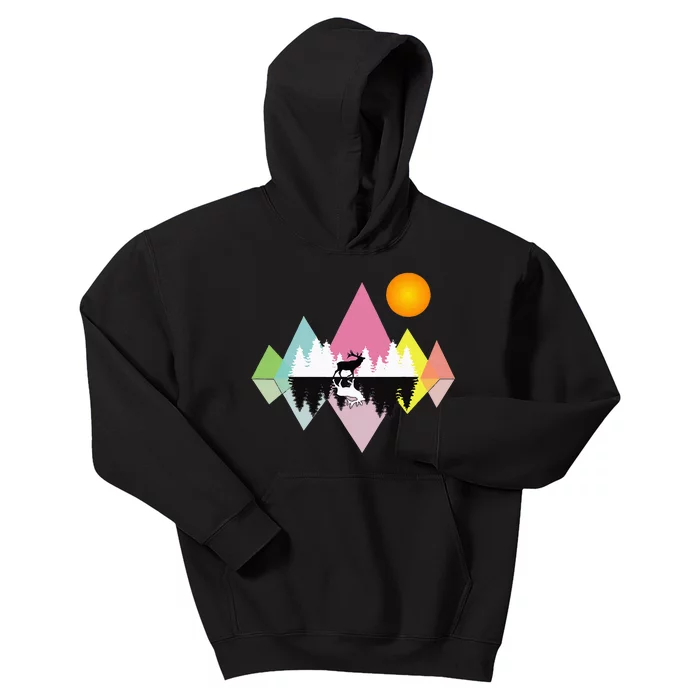 Awesome Geometric Outdoor Mountain Kids Hoodie