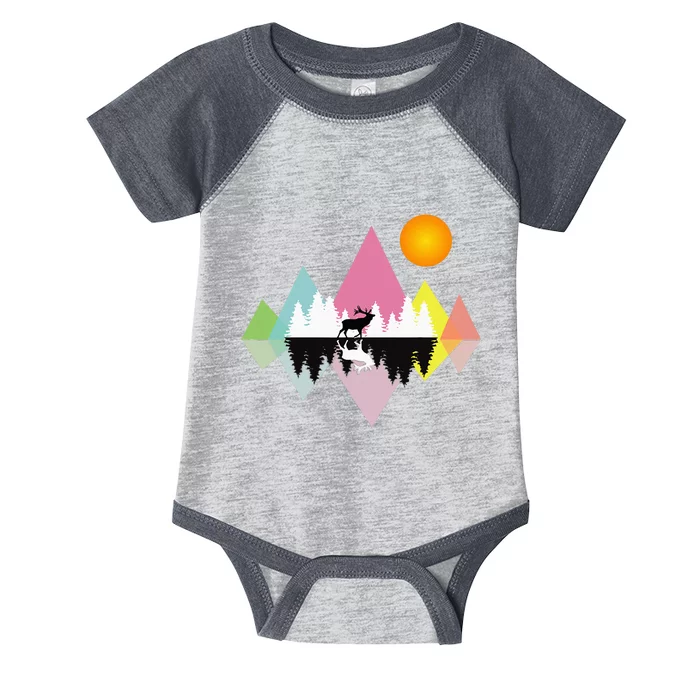 Awesome Geometric Outdoor Mountain Infant Baby Jersey Bodysuit