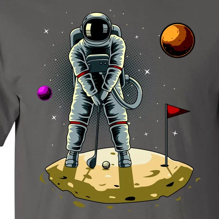 Astronaut Golfing On The Moon Funny Golf Lovers Tall T-Shirt