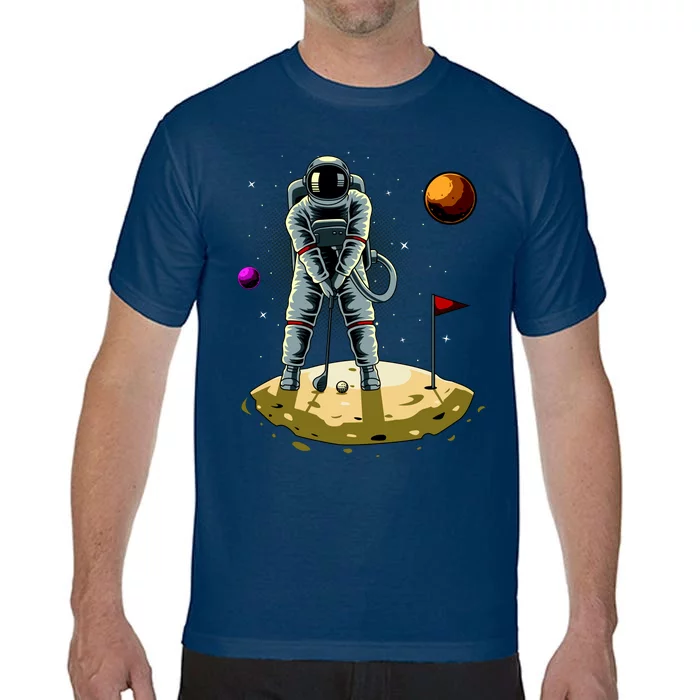 Astronaut Golfing On The Moon Funny Golf Lovers Comfort Colors T-Shirt