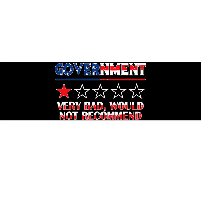 Anti Government One Star Rate Not Recommend Bumper Sticker