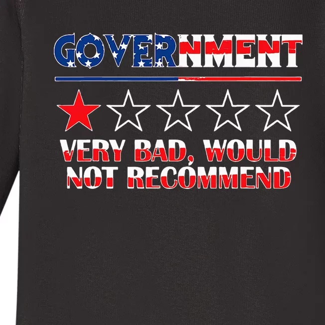 Anti Government One Star Rate Not Recommend Baby Long Sleeve Bodysuit