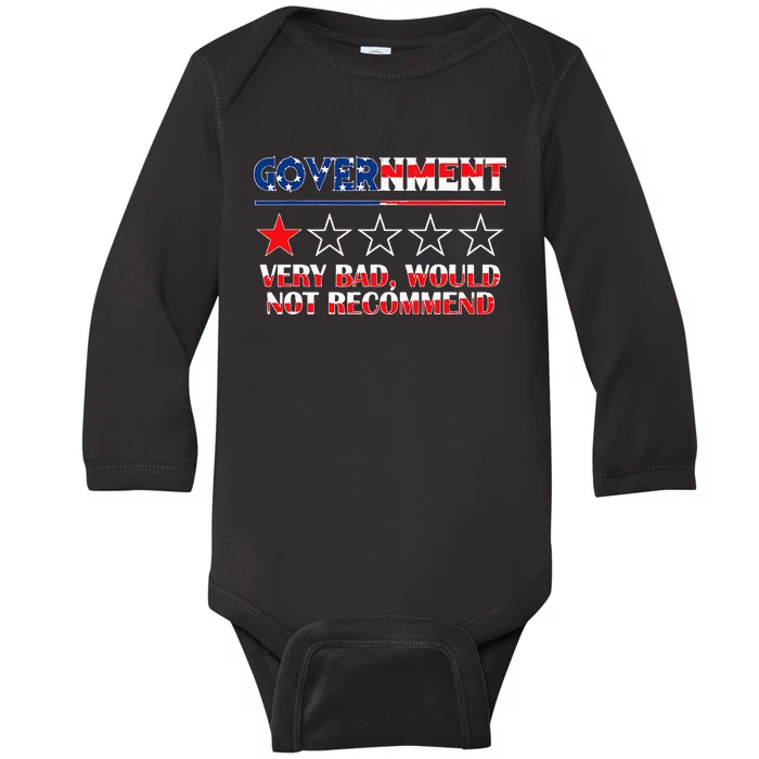 Anti Government One Star Rate Not Recommend Baby Long Sleeve Bodysuit