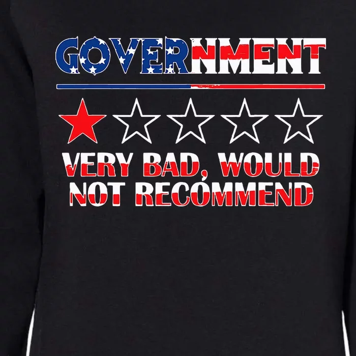 Anti Government One Star Rate Not Recommend Womens California Wash Sweatshirt