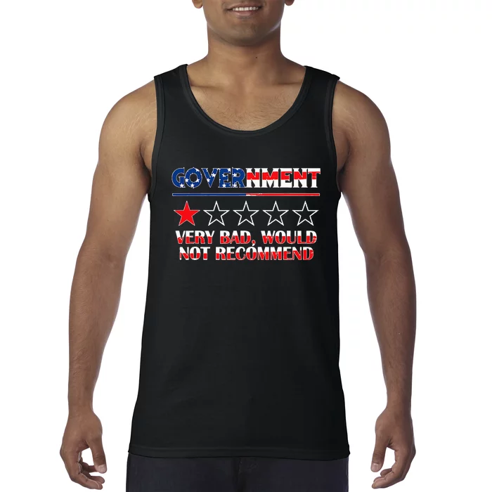 Anti Government One Star Rate Not Recommend Tank Top