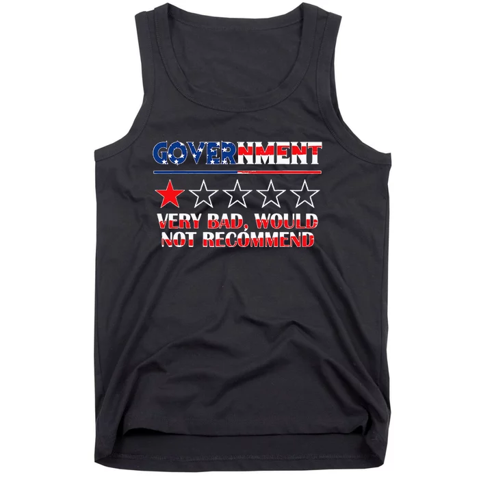 Anti Government One Star Rate Not Recommend Tank Top