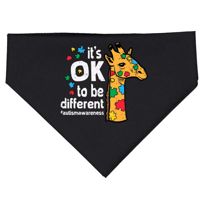 Autism Giraffe Ok To Be Different Awareness Boy USA-Made Doggie Bandana