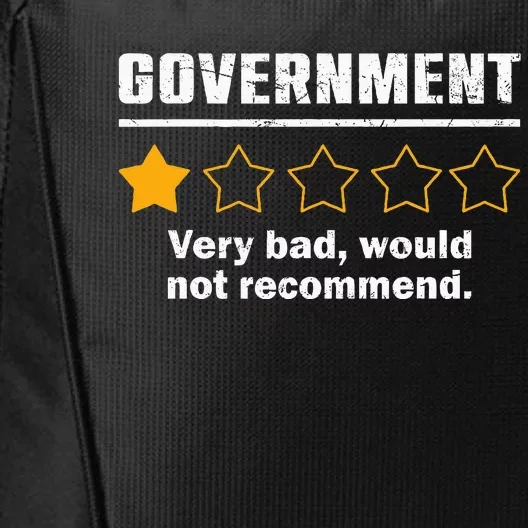 Anti Government One Star Rate Not Recommend City Backpack