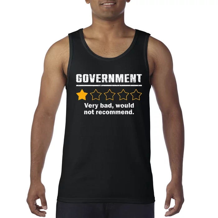 Anti Government One Star Rate Not Recommend Tank Top