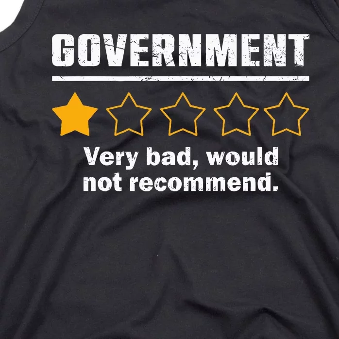 Anti Government One Star Rate Not Recommend Tank Top