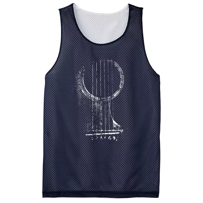 Acoustic Guitar Player Six String Classic Rock Roll Mesh Reversible Basketball Jersey Tank