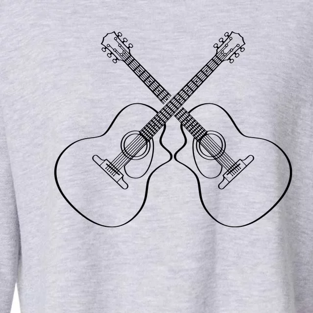 Acoustic Guitar Player Great Guitarist Or Band Gift Cropped Pullover Crew