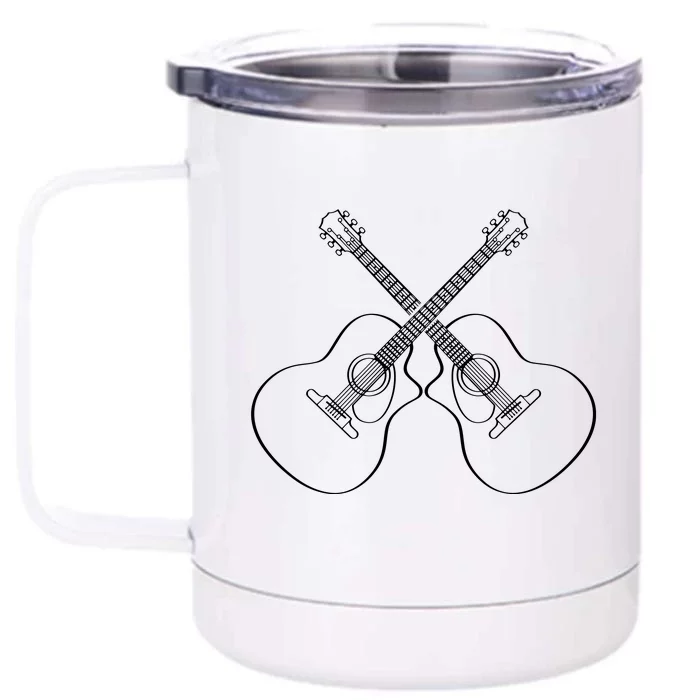 Acoustic Guitar Player Great Guitarist Or Band Gift Front & Back 12oz Stainless Steel Tumbler Cup