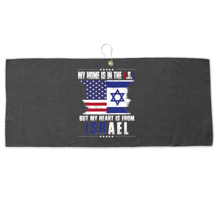 American Grown Patriot Isreali American From Israel Large Microfiber Waffle Golf Towel