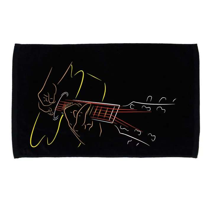 Acoustic Guitar Player Great Guitarist Or Band Gift Microfiber Hand Towel