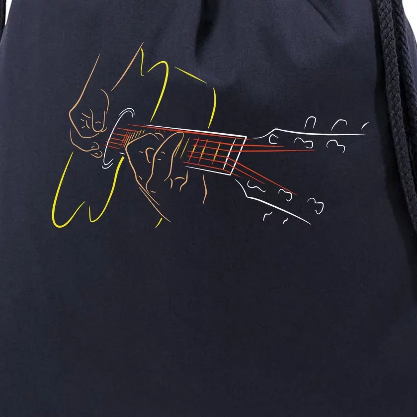 Acoustic Guitar Player Great Guitarist Or Band Gift Drawstring Bag