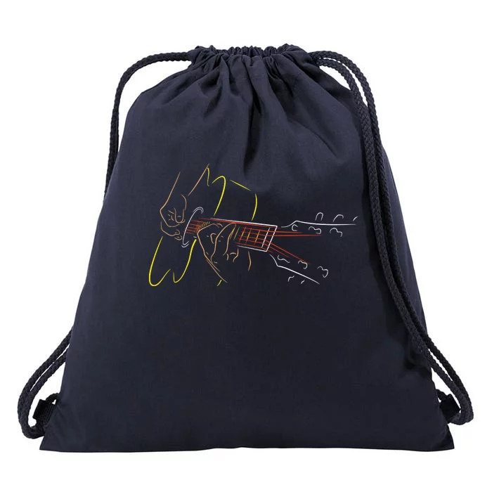 Acoustic Guitar Player Great Guitarist Or Band Gift Drawstring Bag