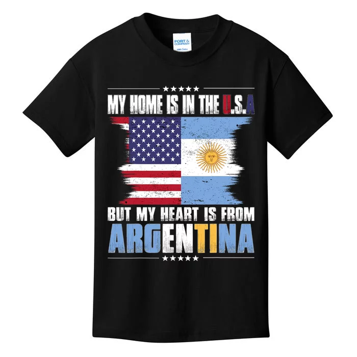 American Grown Patriot Argentinian American From Argentina Kids T-Shirt