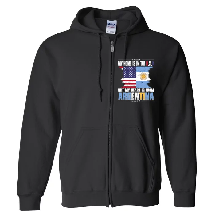 American Grown Patriot Argentinian American From Argentina Full Zip Hoodie