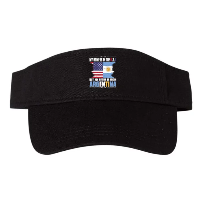 American Grown Patriot Argentinian American From Argentina Valucap Bio-Washed Visor