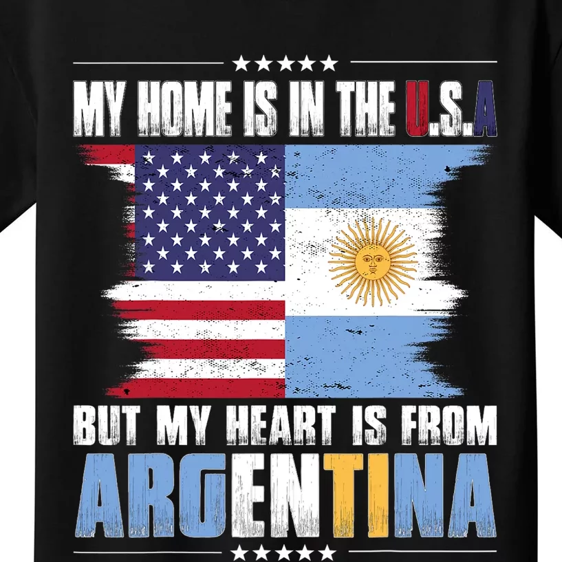 American Grown Patriot Argentinian American From Argentina Kids T-Shirt