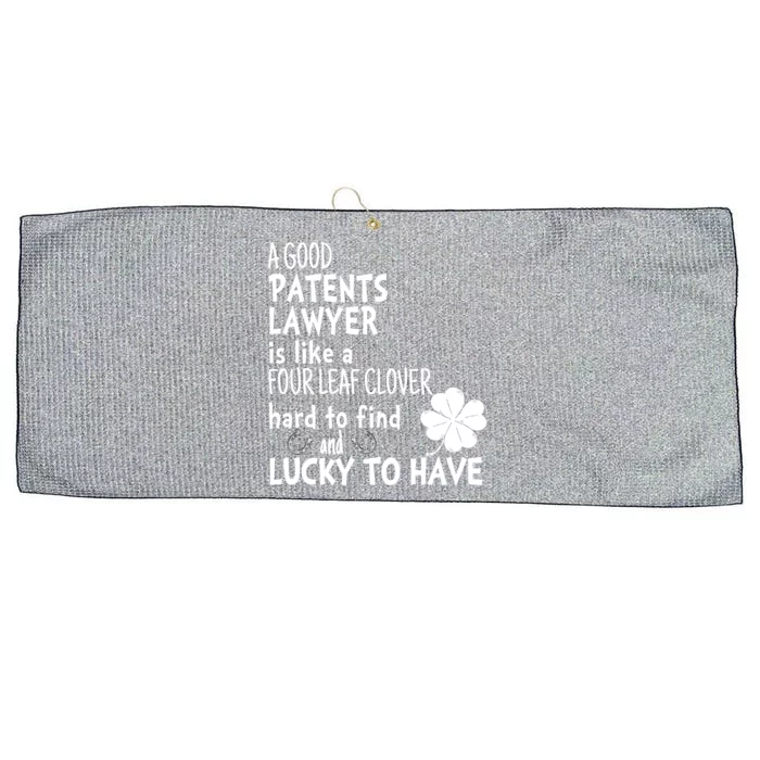 A Good Patents Lawyer Is Like A 4 Leaf Clover St Patricks Gift Large Microfiber Waffle Golf Towel