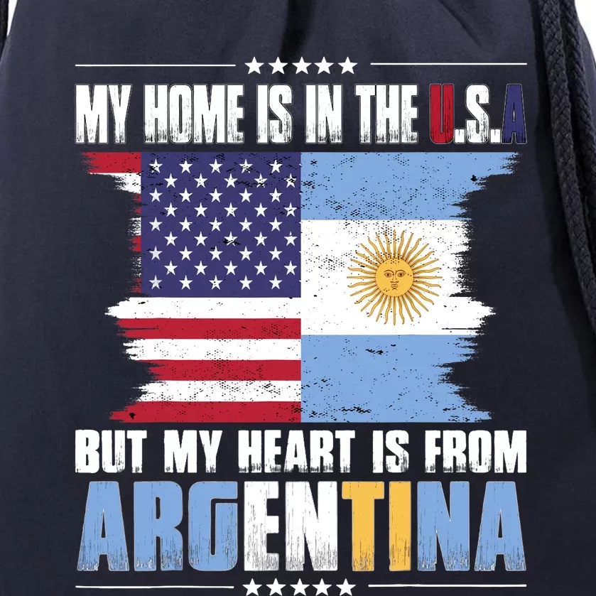 American Grown Patriot Argentinian American from Argentina Drawstring Bag