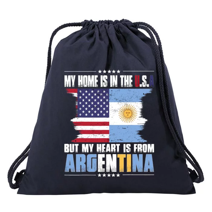 American Grown Patriot Argentinian American from Argentina Drawstring Bag