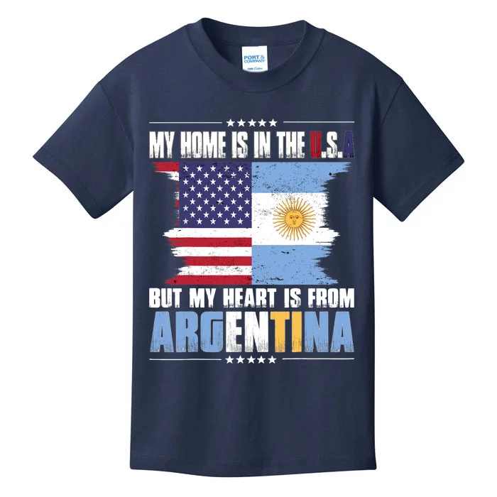 American Grown Patriot Argentinian American from Argentina Kids T-Shirt