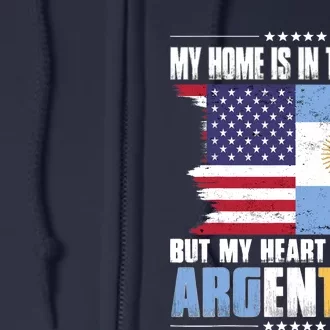 American Grown Patriot Argentinian American from Argentina Full Zip Hoodie