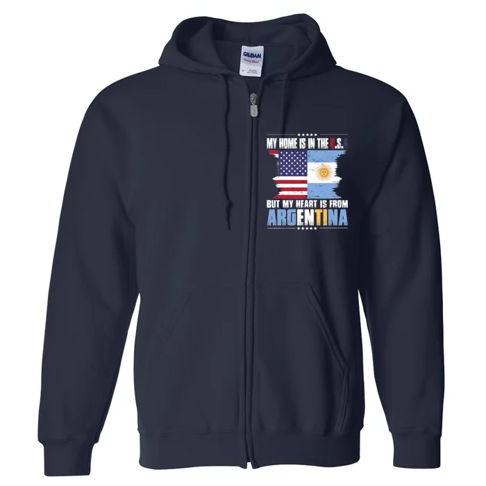 American Grown Patriot Argentinian American from Argentina Full Zip Hoodie