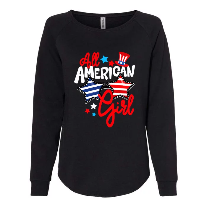 American Girls Patriotic July 4th Funny Womens California Wash Sweatshirt