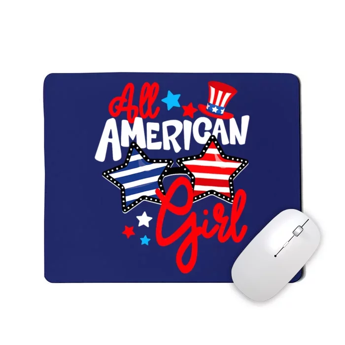 American Girls Patriotic July 4th Funny Mousepad