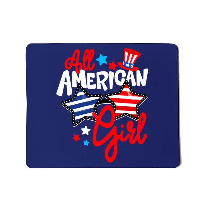 American Girls Patriotic July 4th Funny Mousepad