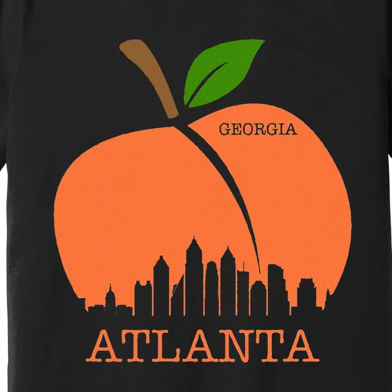 Atlanta Georgia Peach Skyline Premium T-Shirt