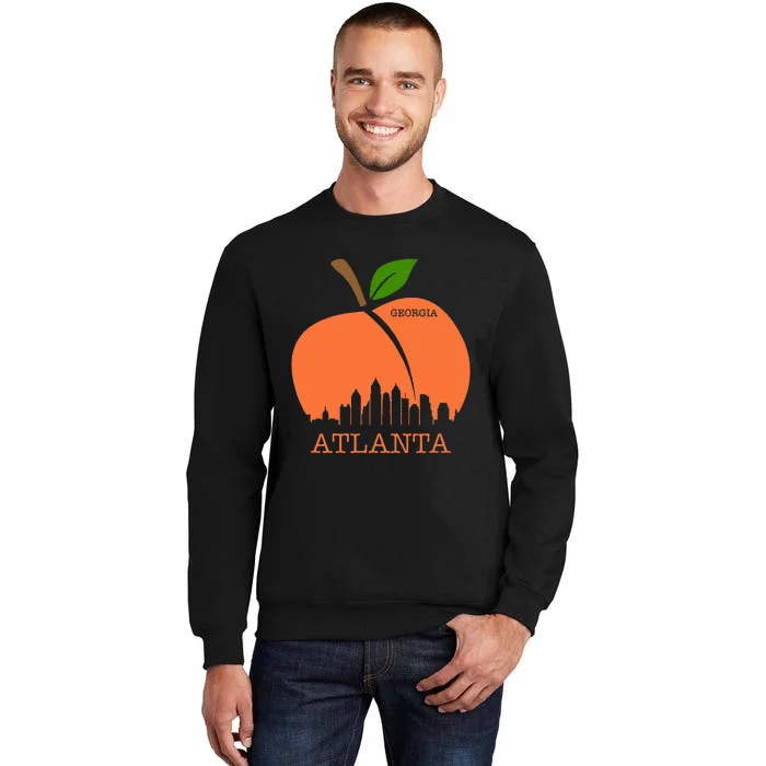 Atlanta Georgia Peach Skyline Tall Sweatshirt