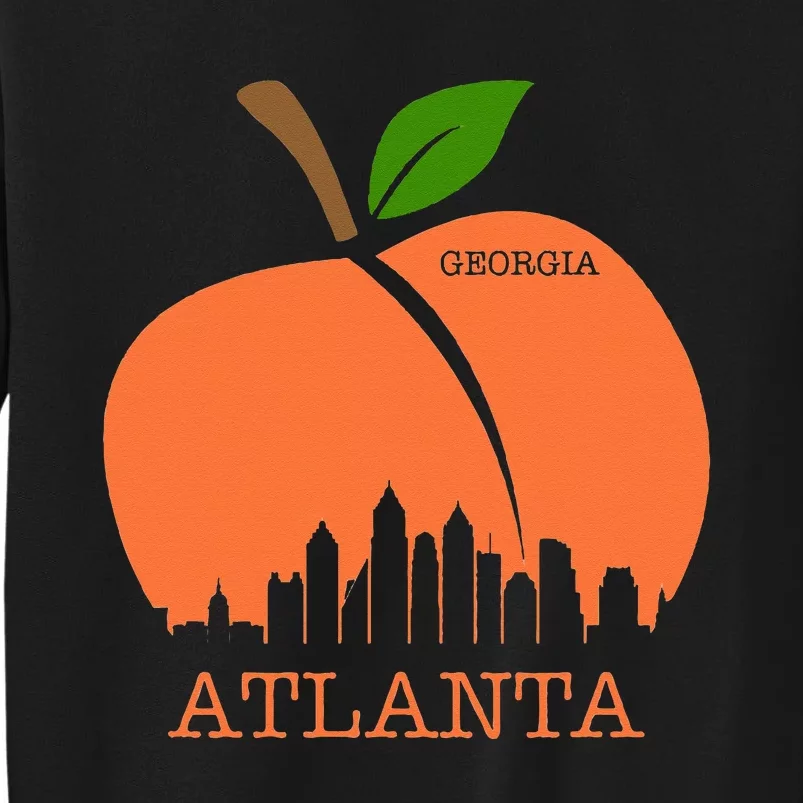 Atlanta Georgia Peach Skyline Tall Sweatshirt