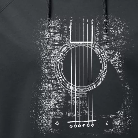 Acoustic Guitar Player Six String Classic Rock & Roll Performance Fleece Hoodie