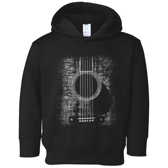 Acoustic Guitar Player Six String Classic Rock & Roll Toddler Hoodie