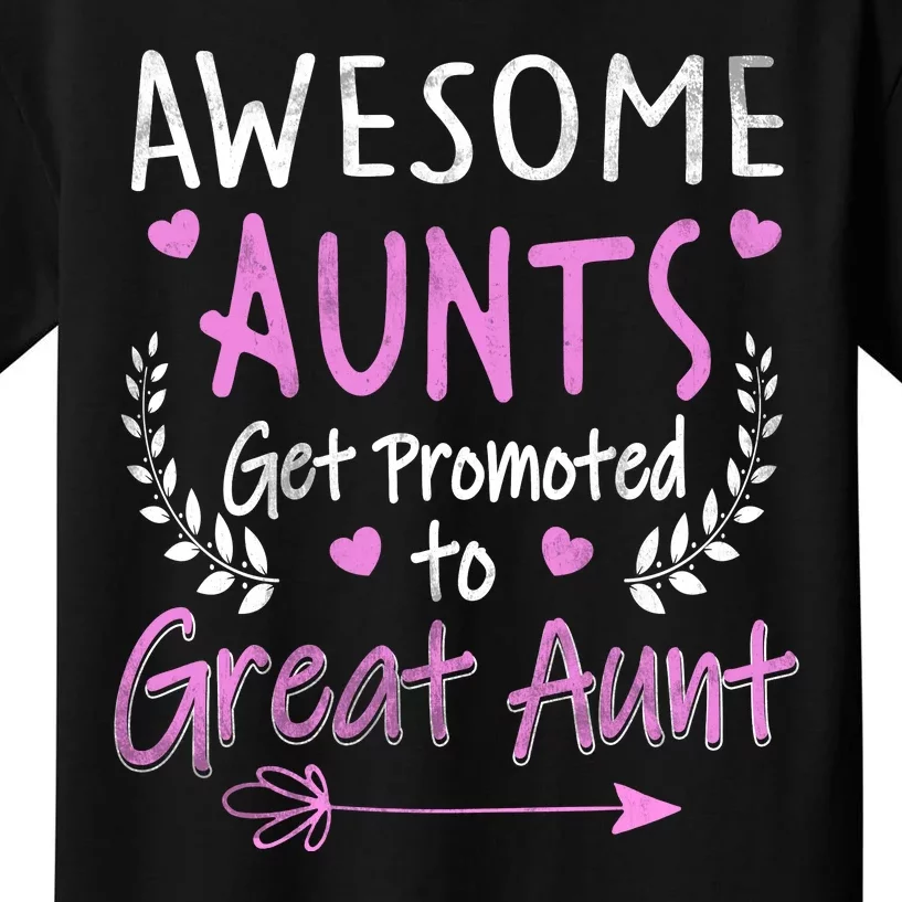 Aunts Get Promoted To Great Aunt Cute Kids T-Shirt