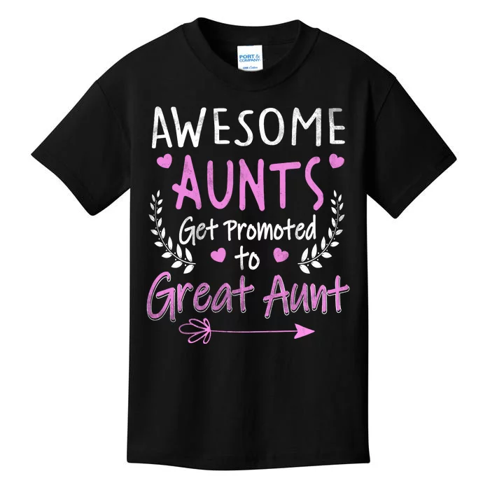 Aunts Get Promoted To Great Aunt Cute Kids T-Shirt