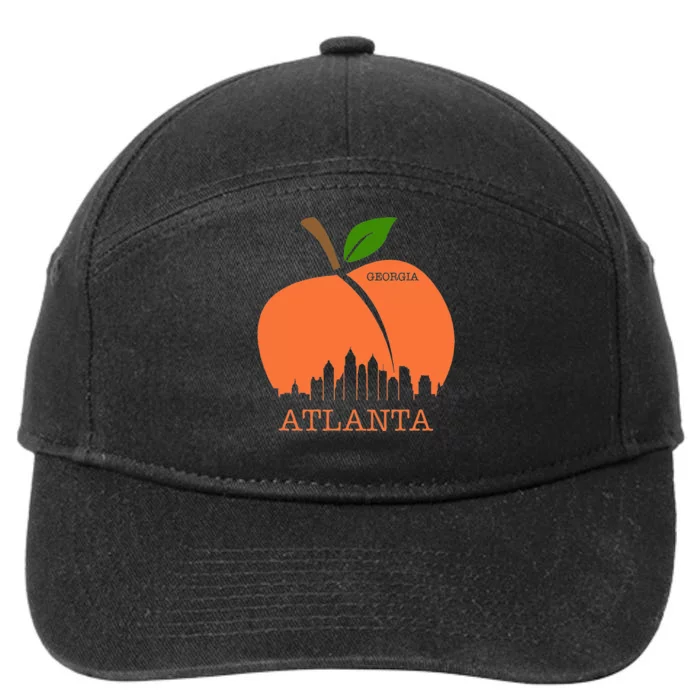 Atlanta Georgia Peach Skyline 7-Panel Snapback Hat