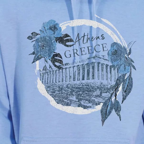 Athens Greece Parthenon Floral Unisex Surf Hoodie