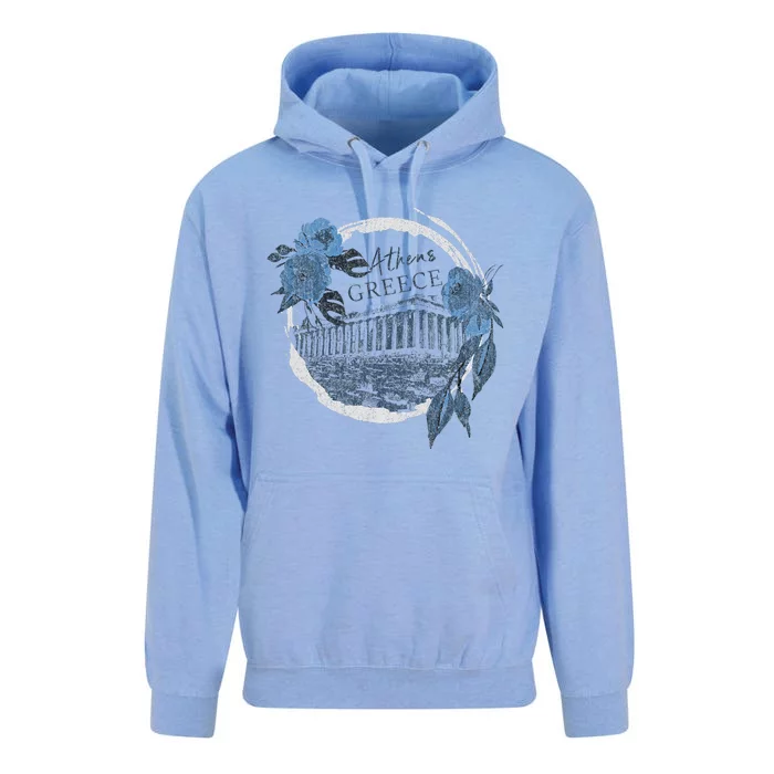 Athens Greece Parthenon Floral Unisex Surf Hoodie